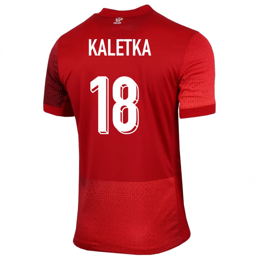 Vaikiškas Lenkija Nikol Kaletka #18 Raudona Išvykos Marškinėliai 24-26 T-Shirt