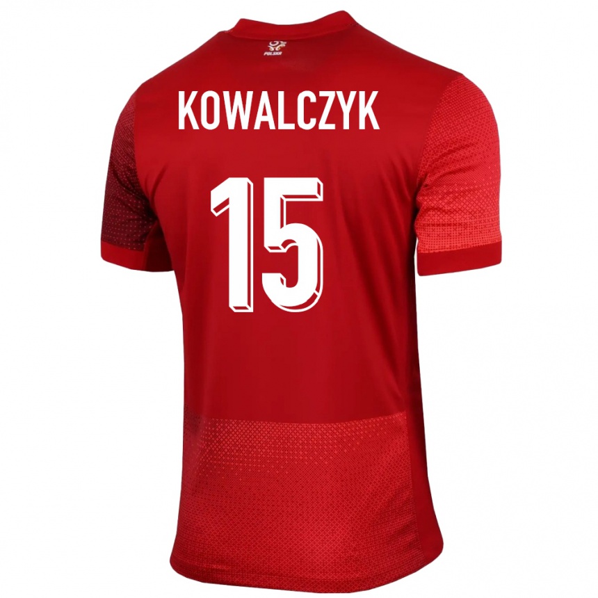 Vaikiškas Lenkija Mateusz Kowalczyk #15 Raudona Išvykos Marškinėliai 24-26 T-Shirt