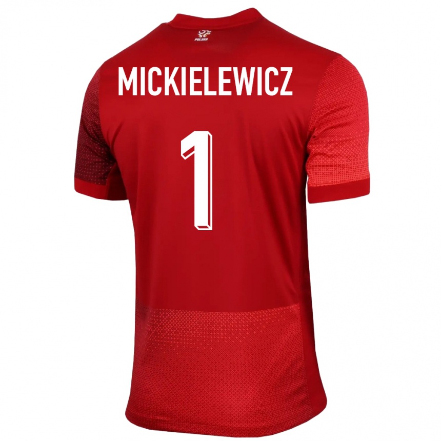 Vaikiškas Lenkija Aleksander Mickielewicz #1 Raudona Išvykos Marškinėliai 24-26 T-Shirt