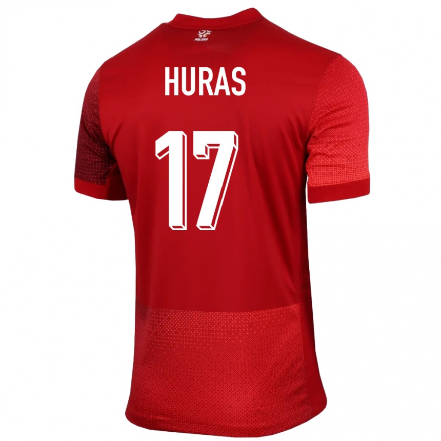 Vaikiškas Lenkija Mike Huras #17 Raudona Išvykos Marškinėliai 24-26 T-Shirt