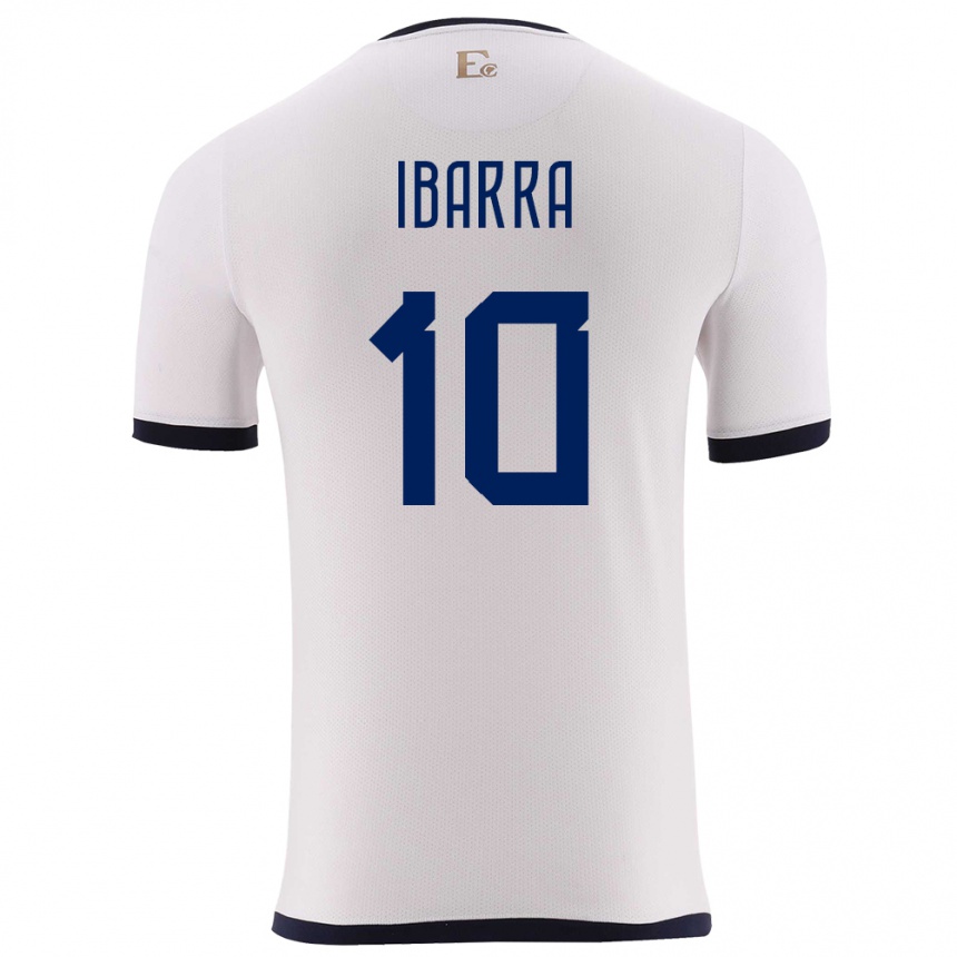 Vaikiškas Ekvadoras Romario Ibarra #10 Baltas Išvykos Marškinėliai 24-26 T-Shirt