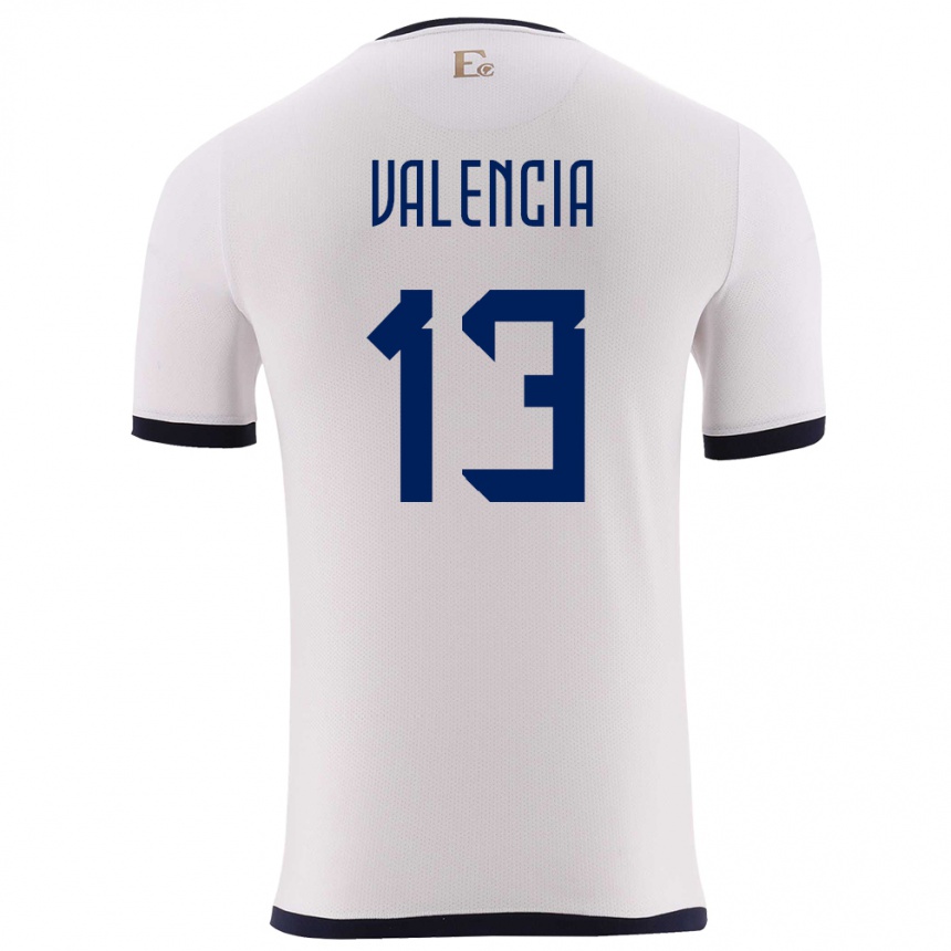 Vaikiškas Ekvadoras Enner Valencia #13 Baltas Išvykos Marškinėliai 24-26 T-Shirt