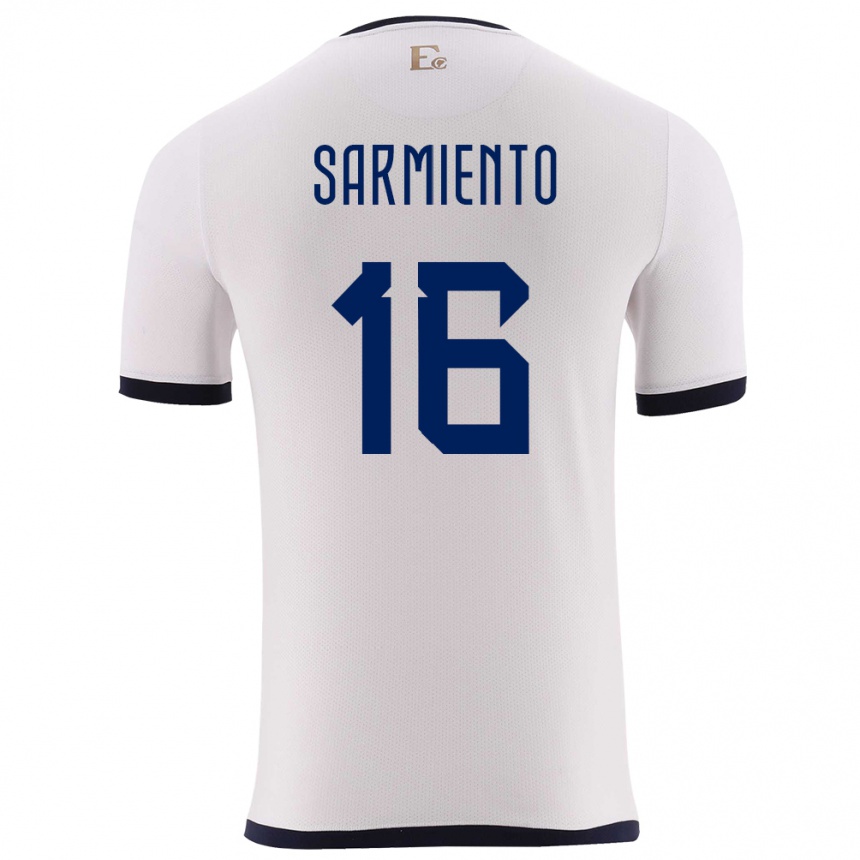 Vaikiškas Ekvadoras Jeremy Sarmiento #16 Baltas Išvykos Marškinėliai 24-26 T-Shirt