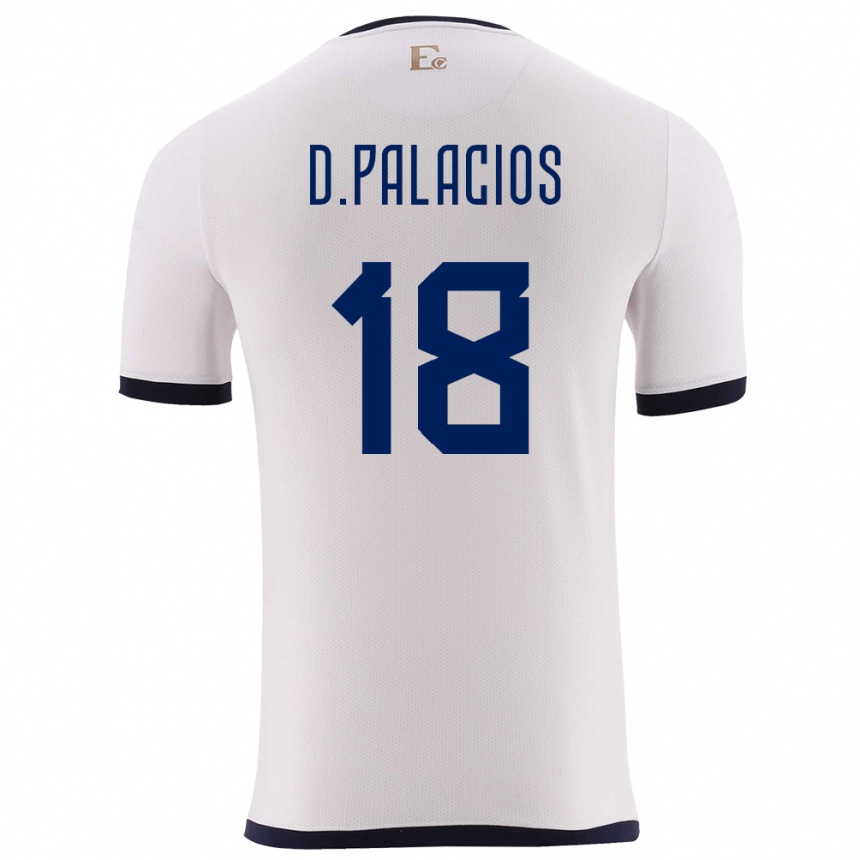 Vaikiškas Ekvadoras Diego Palacios #18 Baltas Išvykos Marškinėliai 24-26 T-Shirt