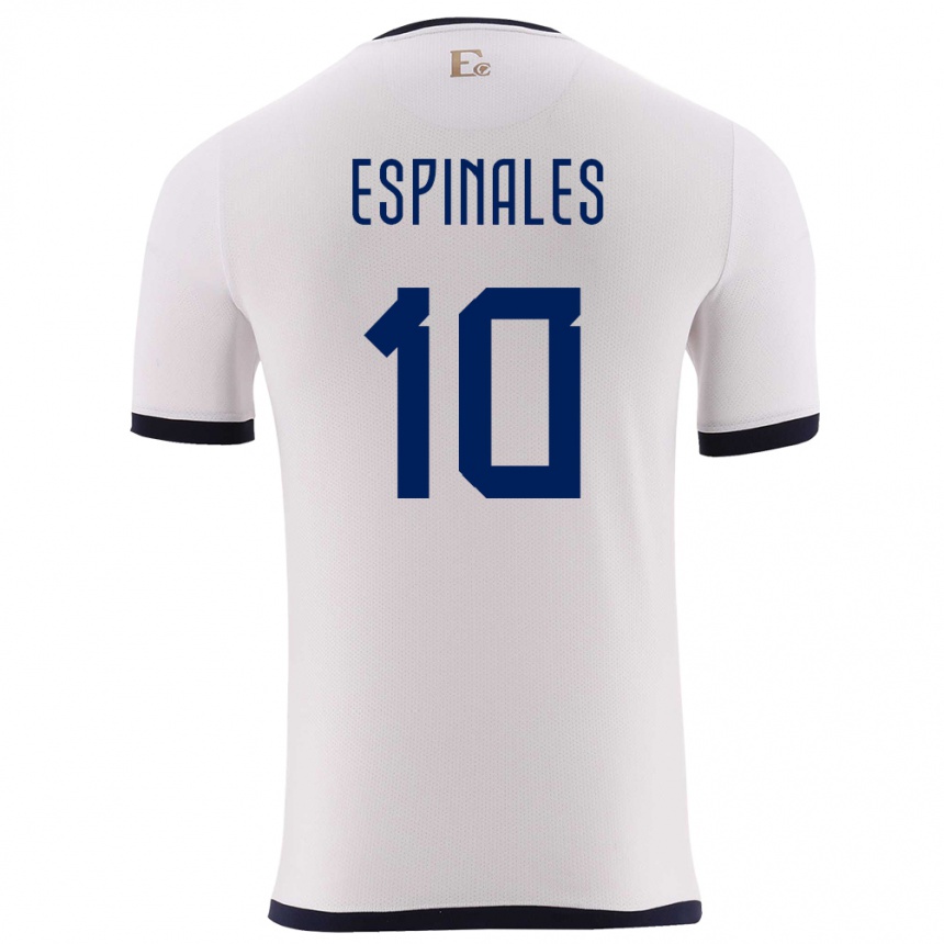 Vaikiškas Ekvadoras Joselyn Espinales #10 Baltas Išvykos Marškinėliai 24-26 T-Shirt