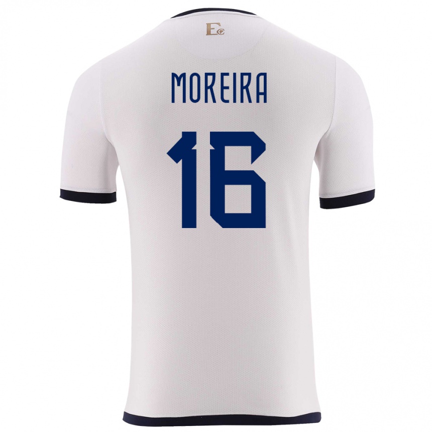 Vaikiškas Ekvadoras Ligia Moreira #16 Baltas Išvykos Marškinėliai 24-26 T-Shirt