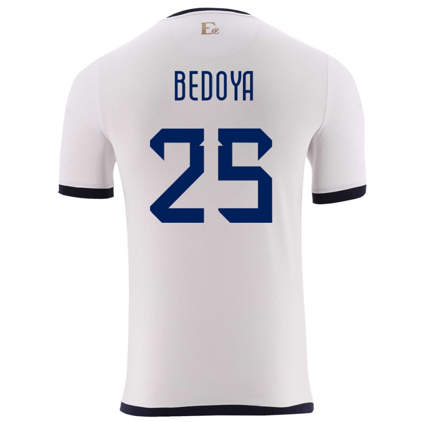 Vaikiškas Ekvadoras Jaydah Bedoya #25 Baltas Išvykos Marškinėliai 24-26 T-Shirt