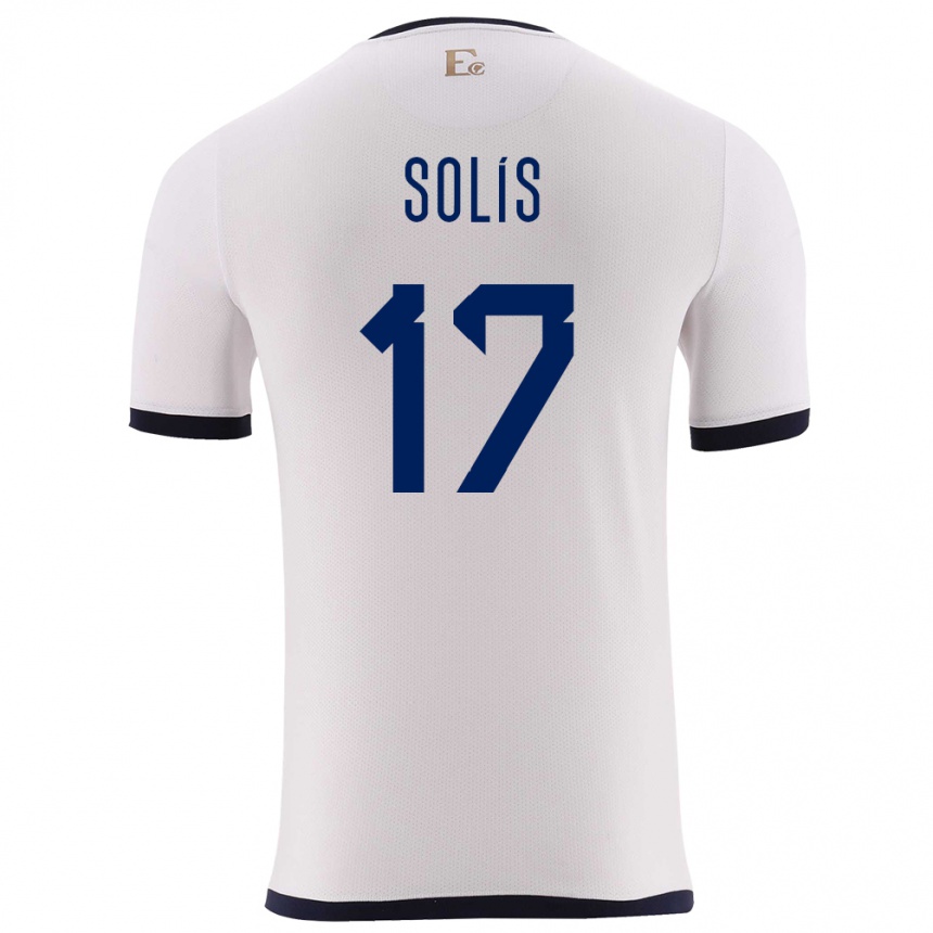 Vaikiškas Ekvadoras Mathias Solis #17 Baltas Išvykos Marškinėliai 24-26 T-Shirt