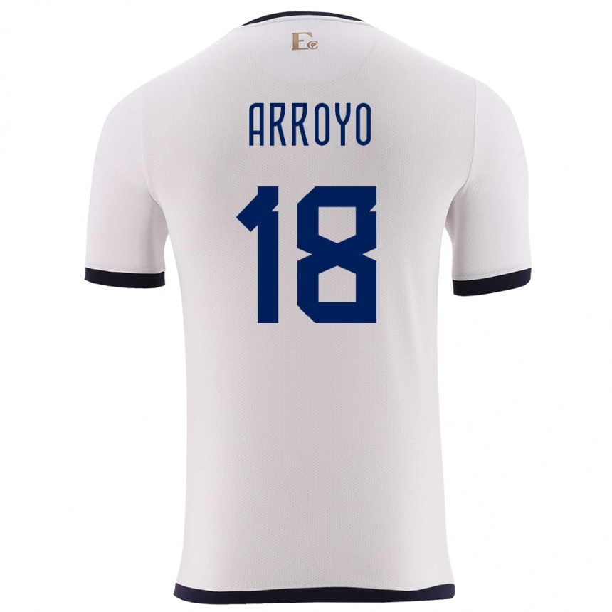 Vaikiškas Ekvadoras Jean Arroyo #18 Baltas Išvykos Marškinėliai 24-26 T-Shirt