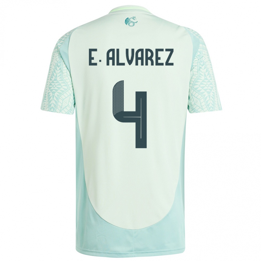 Vaikiškas Meksika Edson Alvarez #4 Lininė Žalia Išvykos Marškinėliai 24-26 T-Shirt