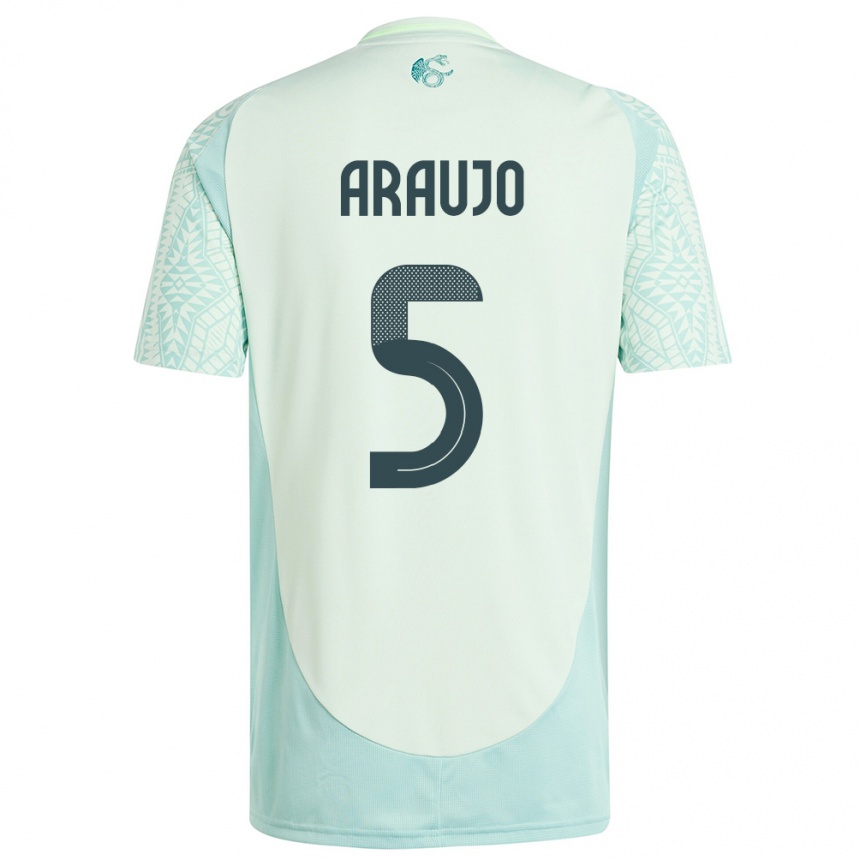 Vaikiškas Meksika Julian Araujo #5 Lininė Žalia Išvykos Marškinėliai 24-26 T-Shirt