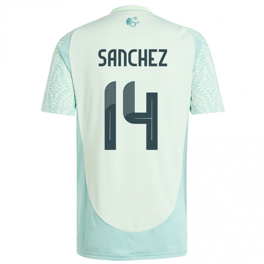 Vaikiškas Meksika Erick Sanchez #14 Lininė Žalia Išvykos Marškinėliai 24-26 T-Shirt