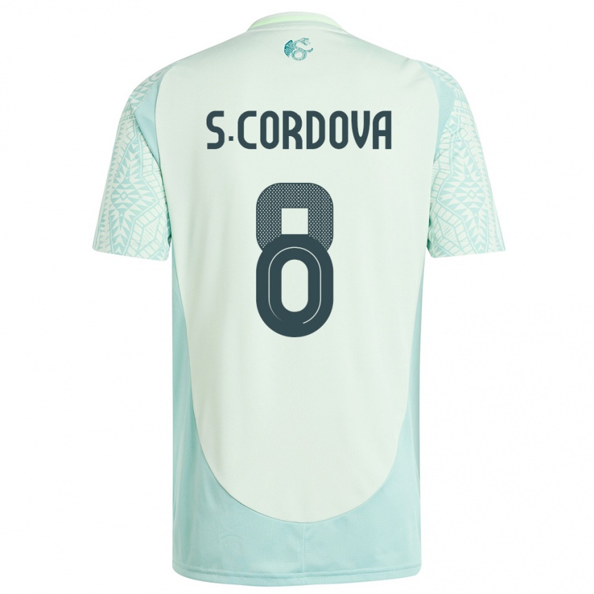 Vaikiškas Meksika Sebastian Cordova #8 Lininė Žalia Išvykos Marškinėliai 24-26 T-Shirt