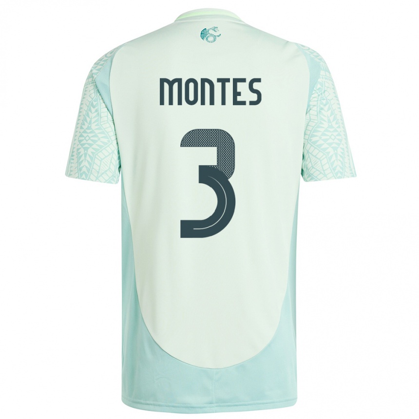 Vaikiškas Meksika Cesar Montes #3 Lininė Žalia Išvykos Marškinėliai 24-26 T-Shirt