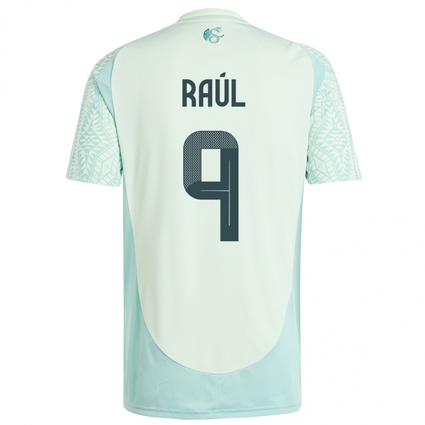 Vaikiškas Meksika Raul Jimenez #9 Lininė Žalia Išvykos Marškinėliai 24-26 T-Shirt