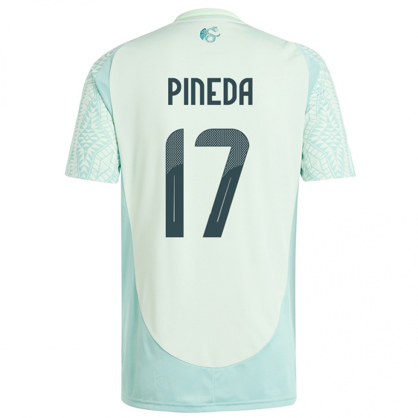 Vaikiškas Meksika Orbelin Pineda #17 Lininė Žalia Išvykos Marškinėliai 24-26 T-Shirt