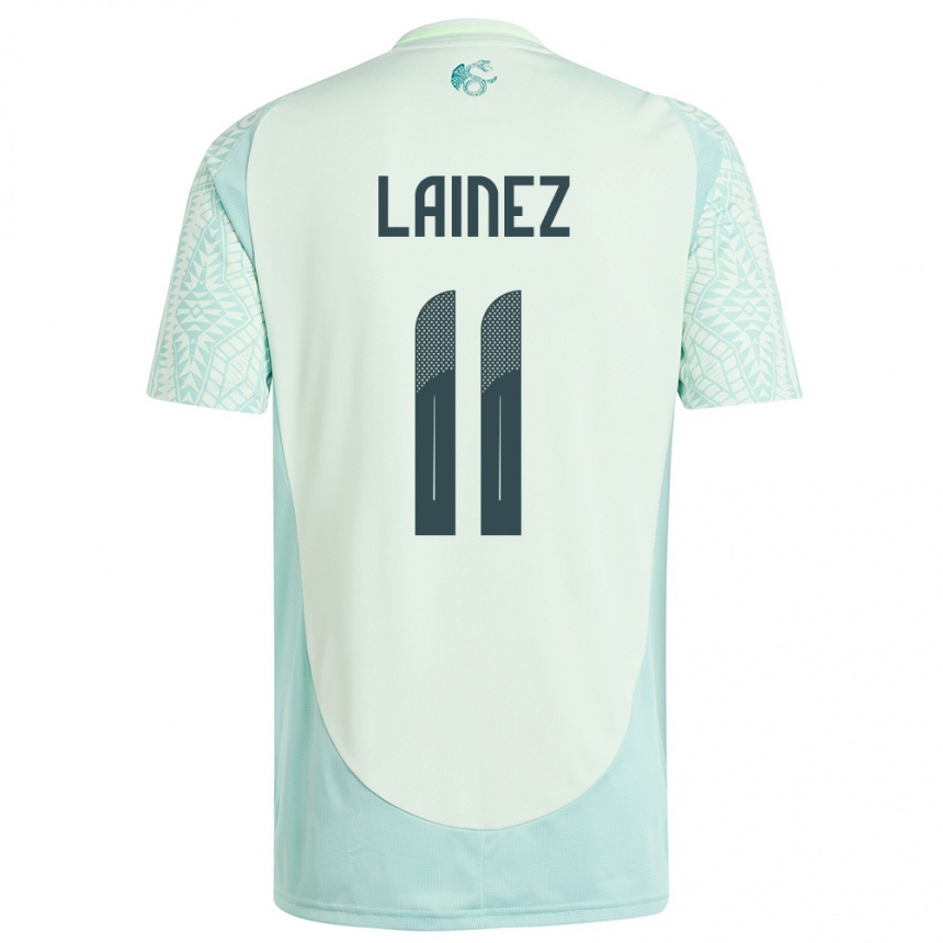 Vaikiškas Meksika Diego Lainez #11 Lininė Žalia Išvykos Marškinėliai 24-26 T-Shirt