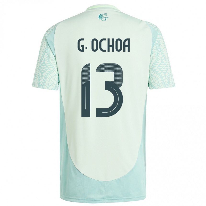 Vaikiškas Meksika Guillermo Ochoa #13 Lininė Žalia Išvykos Marškinėliai 24-26 T-Shirt