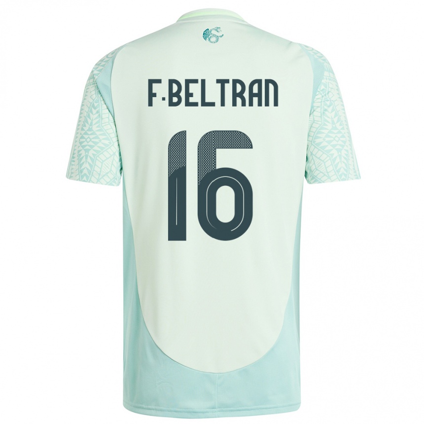 Vaikiškas Meksika Fernando Beltran #16 Lininė Žalia Išvykos Marškinėliai 24-26 T-Shirt