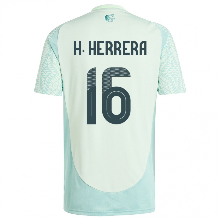 Vaikiškas Meksika Hector Herrera #16 Lininė Žalia Išvykos Marškinėliai 24-26 T-Shirt