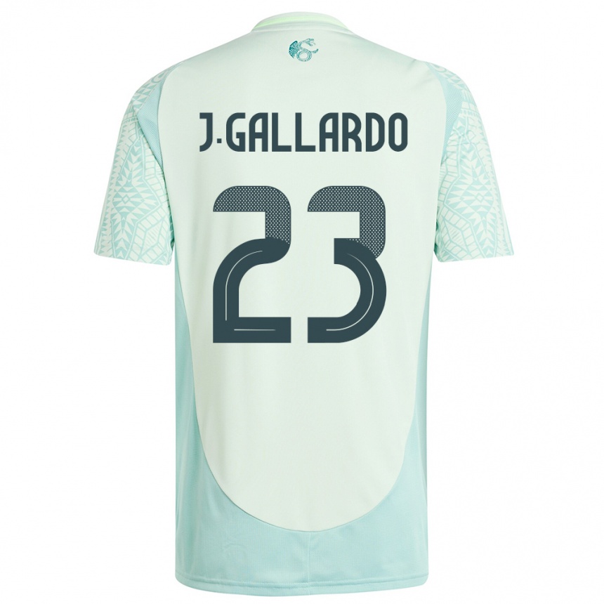 Vaikiškas Meksika Jesus Gallardo #23 Lininė Žalia Išvykos Marškinėliai 24-26 T-Shirt