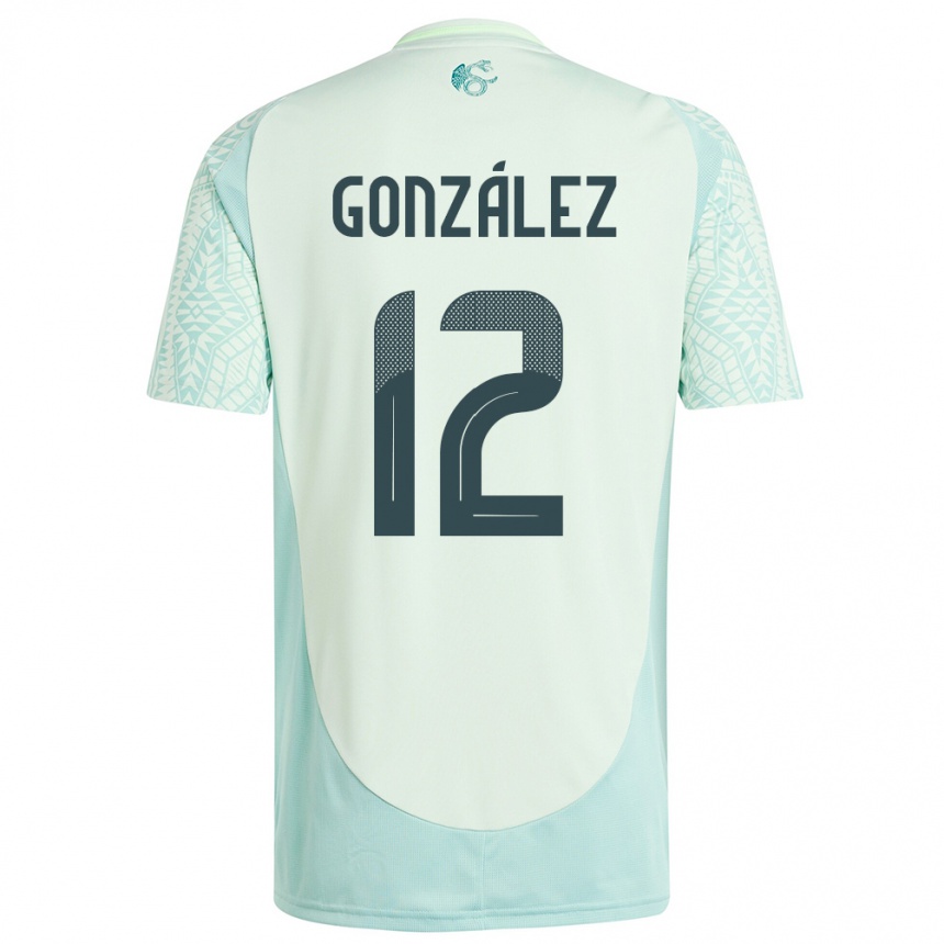 Vaikiškas Meksika Itzel Gonzalez #12 Lininė Žalia Išvykos Marškinėliai 24-26 T-Shirt