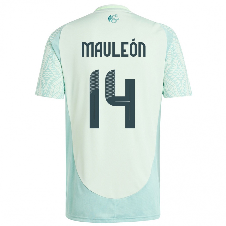 Vaikiškas Meksika Natalia Mauleon #14 Lininė Žalia Išvykos Marškinėliai 24-26 T-Shirt