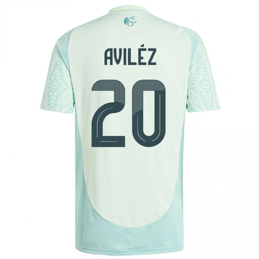 Vaikiškas Meksika Aylin Avilez #20 Lininė Žalia Išvykos Marškinėliai 24-26 T-Shirt