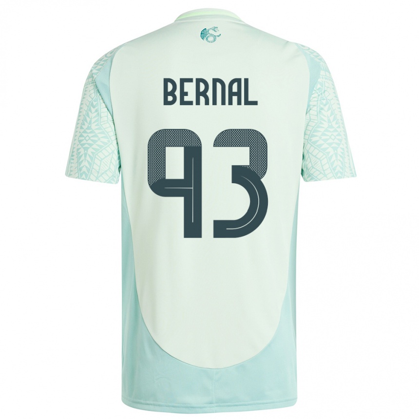 Vaikiškas Meksika Rebeca Bernal #93 Lininė Žalia Išvykos Marškinėliai 24-26 T-Shirt