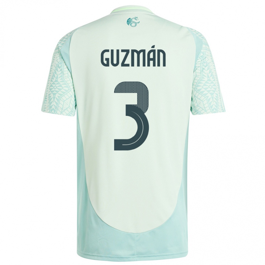 Vaikiškas Meksika Victor Guzman #3 Lininė Žalia Išvykos Marškinėliai 24-26 T-Shirt