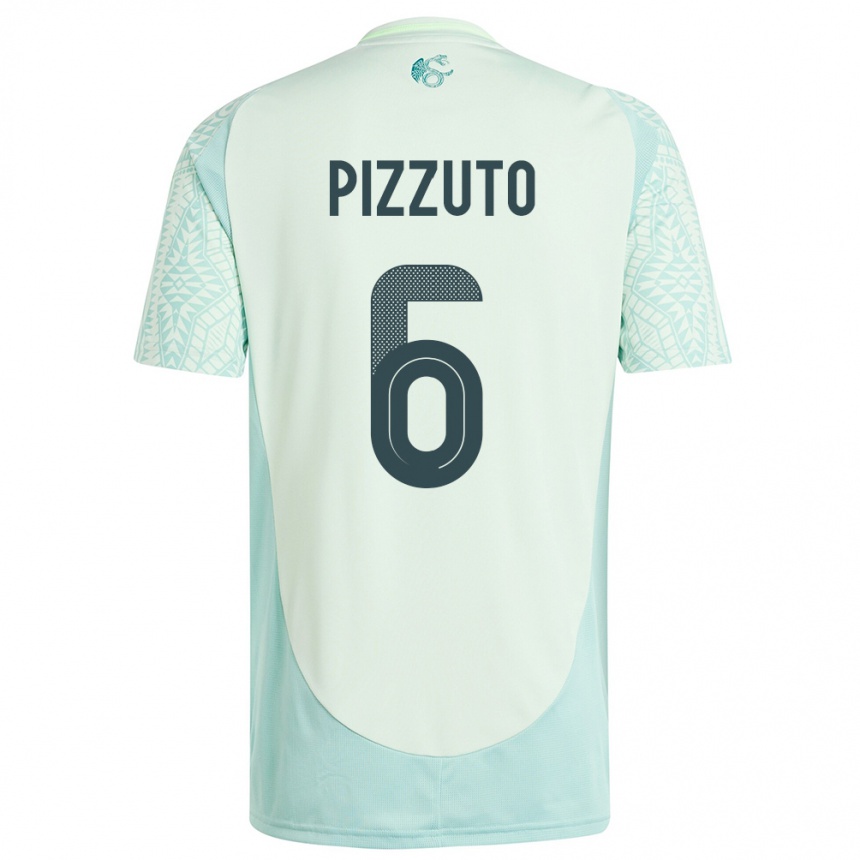 Vaikiškas Meksika Eugenio Pizzuto #6 Lininė Žalia Išvykos Marškinėliai 24-26 T-Shirt