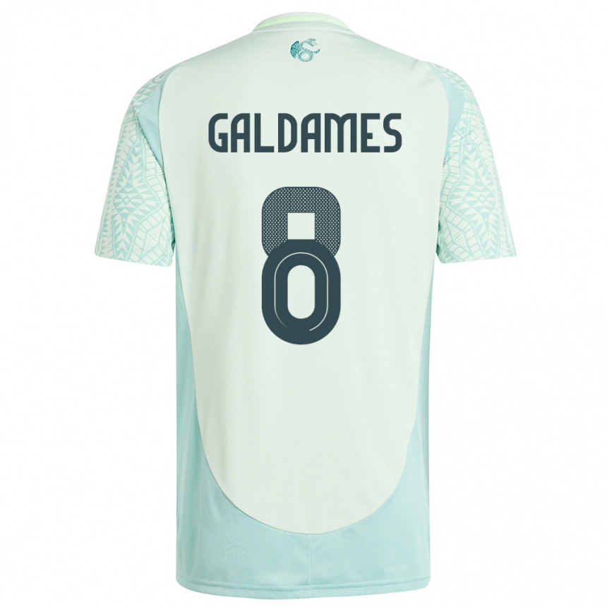 Vaikiškas Meksika Benjamin Galdames #8 Lininė Žalia Išvykos Marškinėliai 24-26 T-Shirt