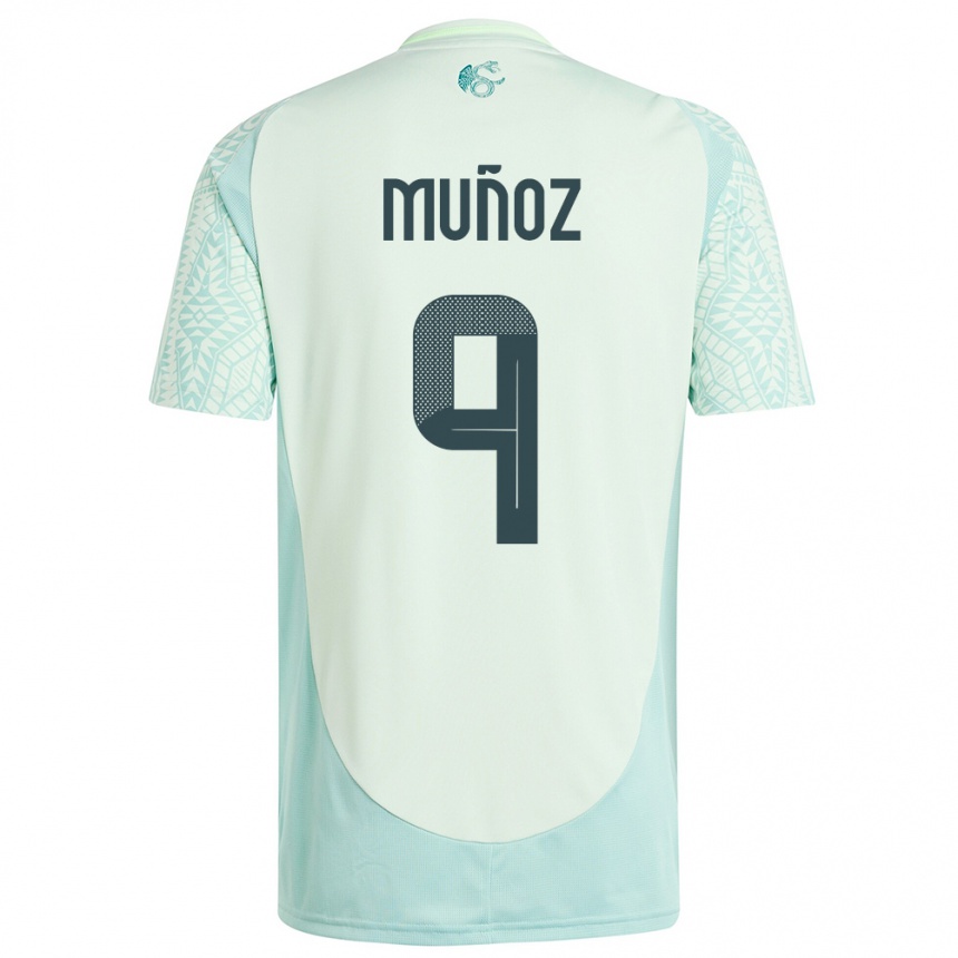 Vaikiškas Meksika Santiago Munoz #9 Lininė Žalia Išvykos Marškinėliai 24-26 T-Shirt