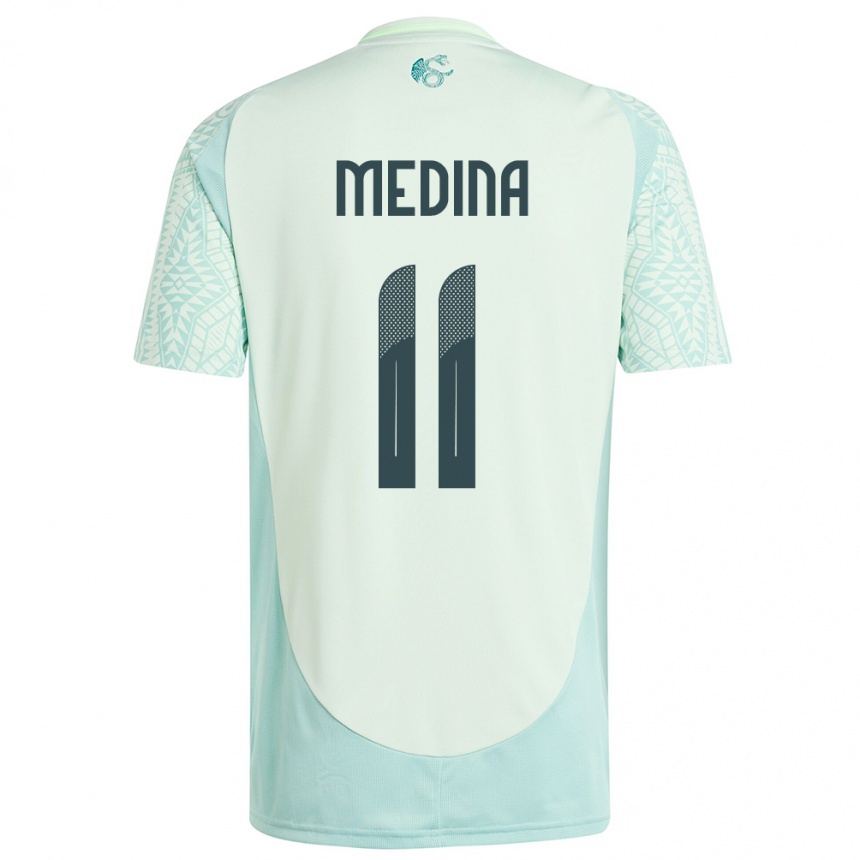 Vaikiškas Meksika Diego Medina #11 Lininė Žalia Išvykos Marškinėliai 24-26 T-Shirt