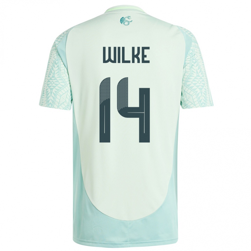 Vaikiškas Meksika Teun Wilke #14 Lininė Žalia Išvykos Marškinėliai 24-26 T-Shirt