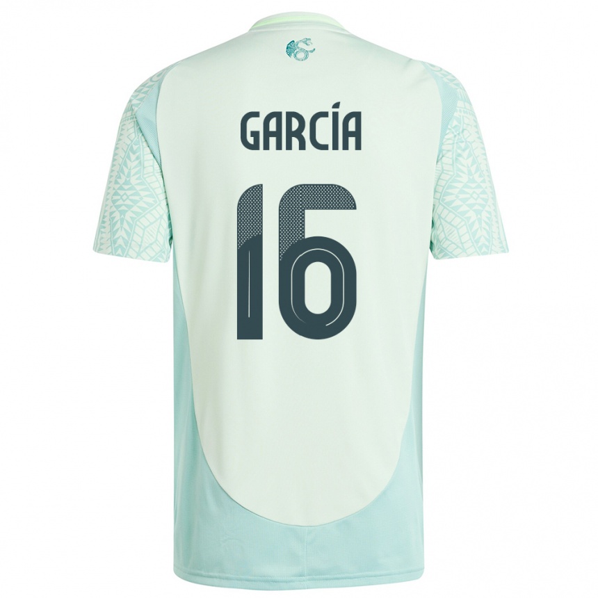 Vaikiškas Meksika Uziel Garcia #16 Lininė Žalia Išvykos Marškinėliai 24-26 T-Shirt