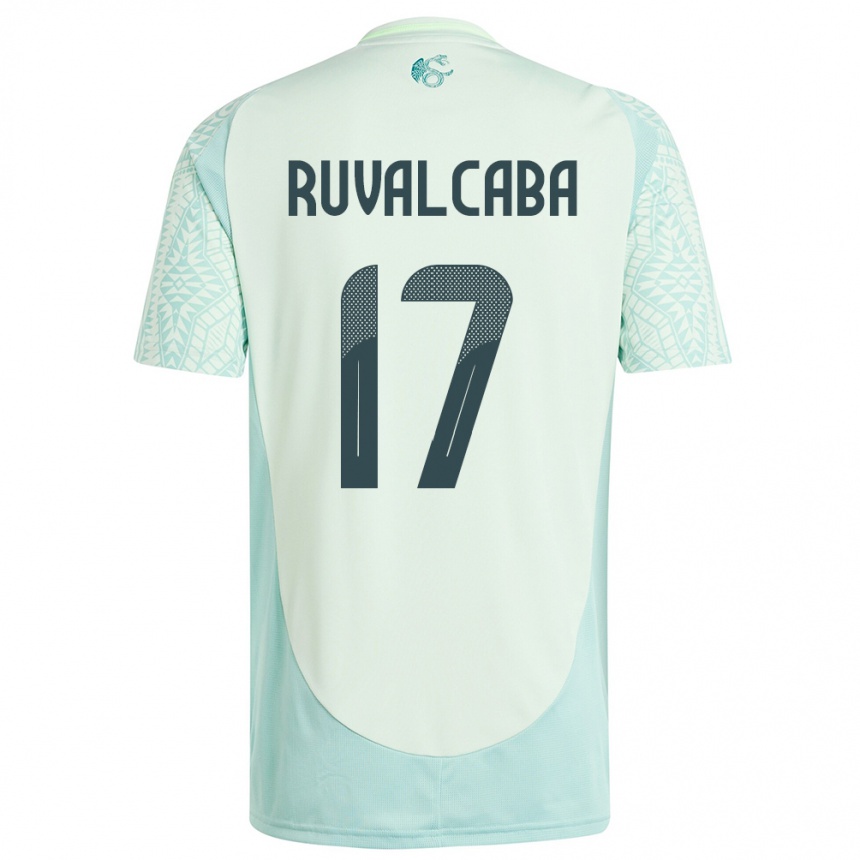 Vaikiškas Meksika Jorge Ruvalcaba #17 Lininė Žalia Išvykos Marškinėliai 24-26 T-Shirt