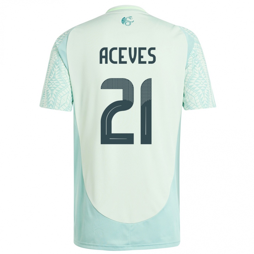 Vaikiškas Meksika Daniel Aceves #21 Lininė Žalia Išvykos Marškinėliai 24-26 T-Shirt