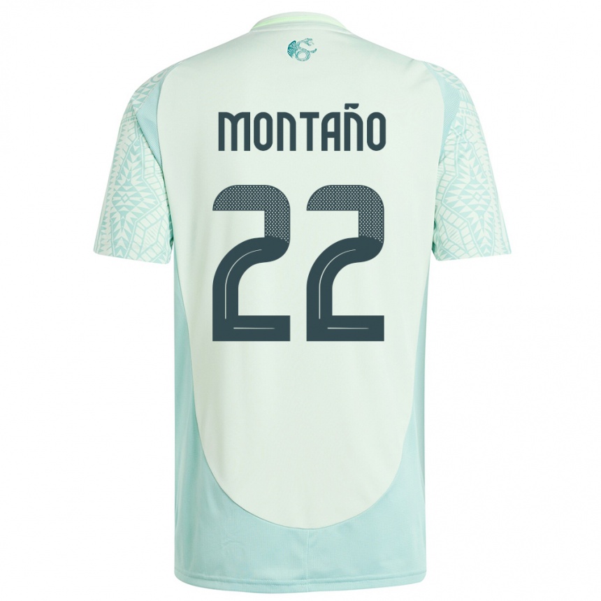 Vaikiškas Meksika Andres Montano #22 Lininė Žalia Išvykos Marškinėliai 24-26 T-Shirt