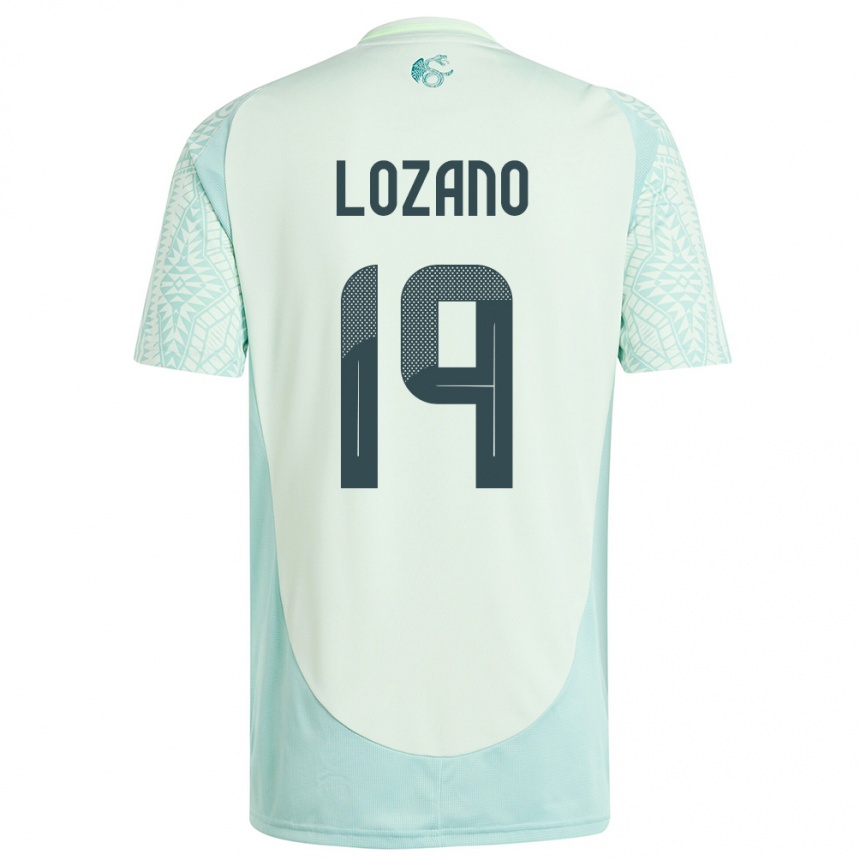 Vaikiškas Meksika Esteban Lozano #19 Lininė Žalia Išvykos Marškinėliai 24-26 T-Shirt