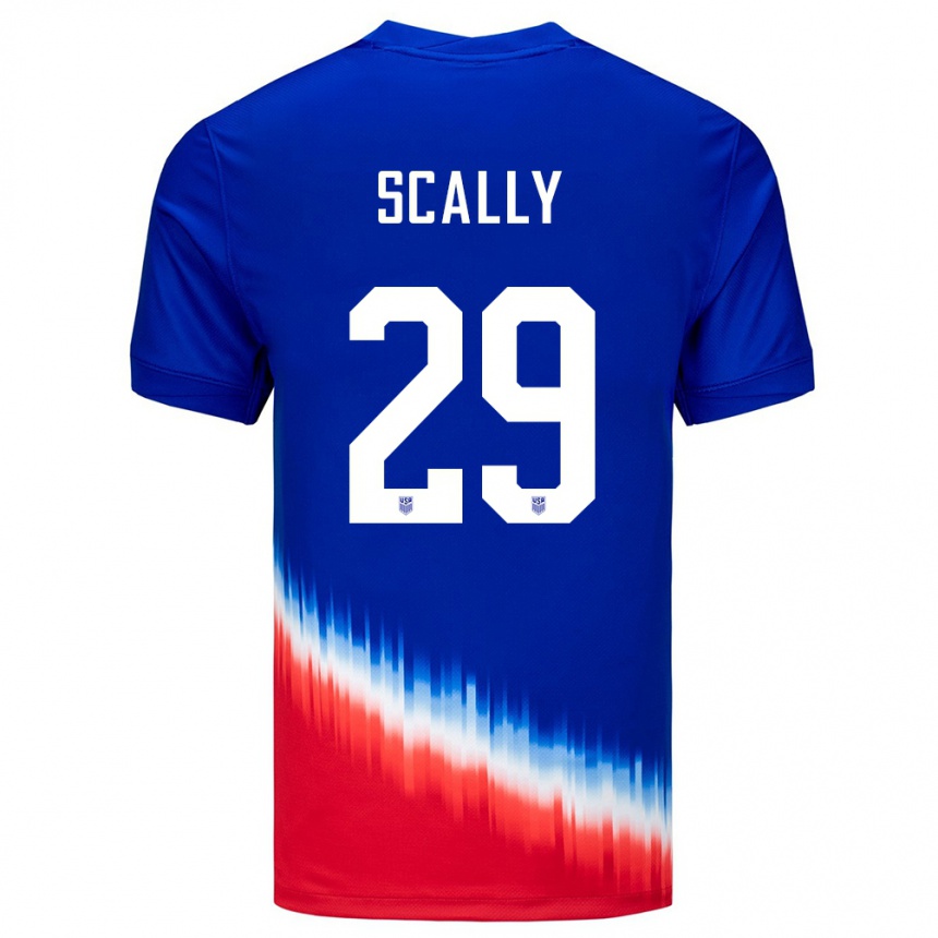 Vaikiškas Jungtinės Valstijos Joseph Scally #29 Mėlyna Išvykos Marškinėliai 24-26 T-Shirt