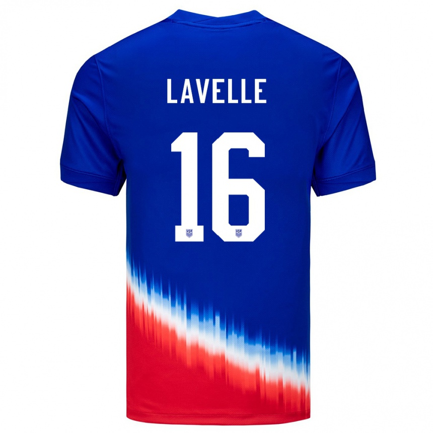 Vaikiškas Jungtinės Valstijos Rose Lavelle #16 Mėlyna Išvykos Marškinėliai 24-26 T-Shirt