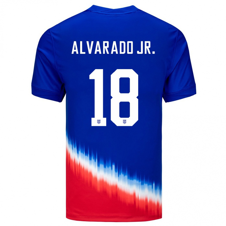 Vaikiškas Jungtinės Valstijos Alejandro Alvarado Jr #18 Mėlyna Išvykos Marškinėliai 24-26 T-Shirt