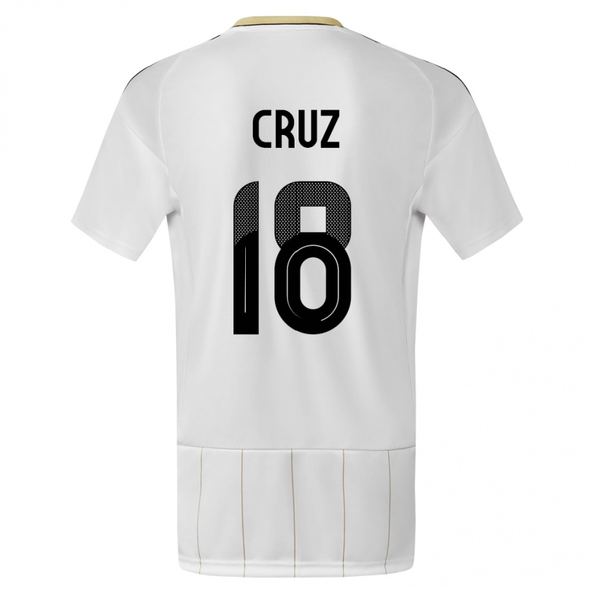 Vaikiškas Kosta Rika Aaron Cruz #18 Baltas Išvykos Marškinėliai 24-26 T-Shirt