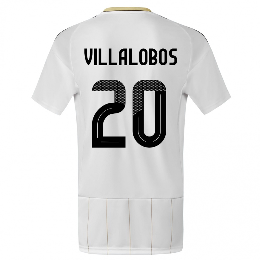 Vaikiškas Kosta Rika Fabiola Villalobos #20 Baltas Išvykos Marškinėliai 24-26 T-Shirt