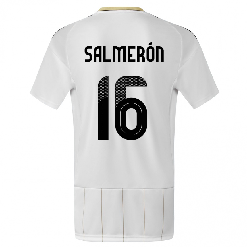 Vaikiškas Kosta Rika Andrey Salmeron #16 Baltas Išvykos Marškinėliai 24-26 T-Shirt