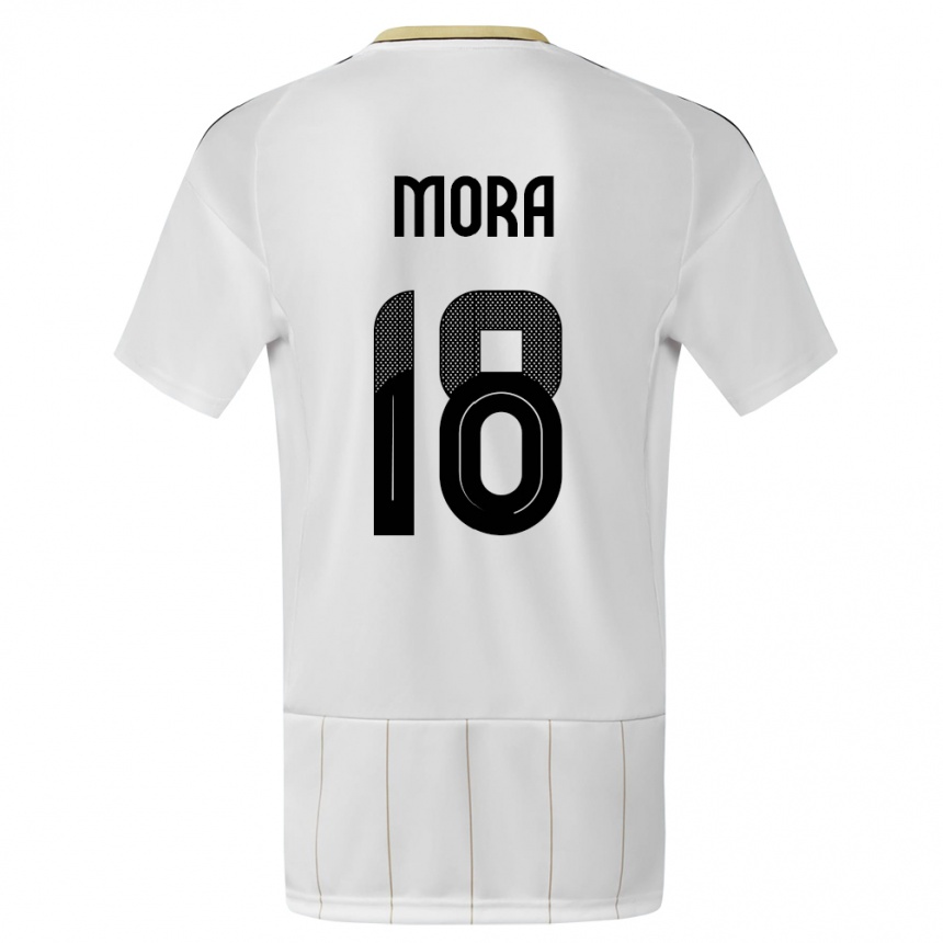 Vaikiškas Kosta Rika Bayron Mora #18 Baltas Išvykos Marškinėliai 24-26 T-Shirt