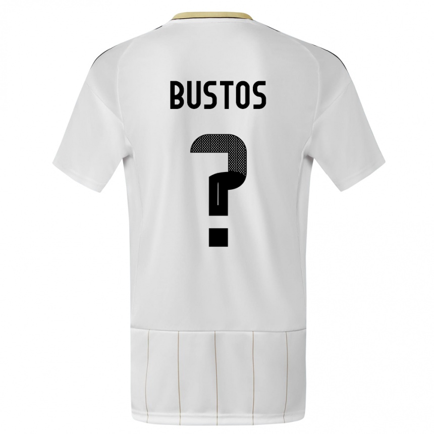 Vaikiškas Kosta Rika Roy Bustos #0 Baltas Išvykos Marškinėliai 24-26 T-Shirt