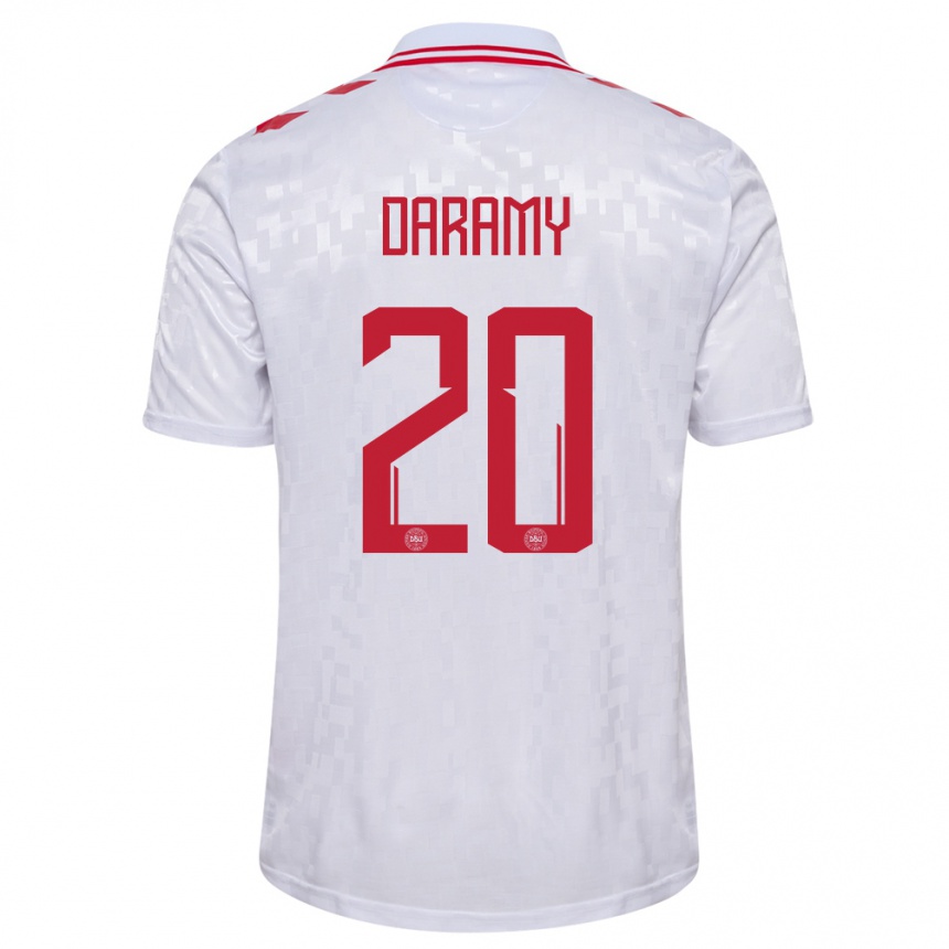 Vaikiškas Danija Mohamed Daramy #20 Baltas Išvykos Marškinėliai 24-26 T-Shirt