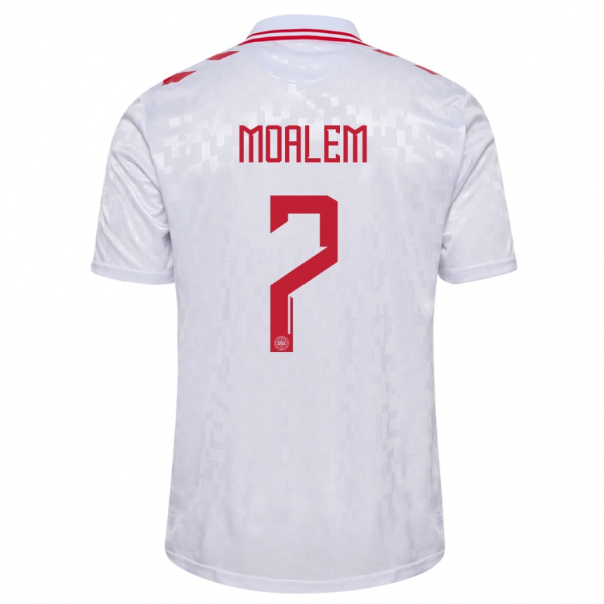 Vaikiškas Danija Jonathan Moalem #7 Baltas Išvykos Marškinėliai 24-26 T-Shirt